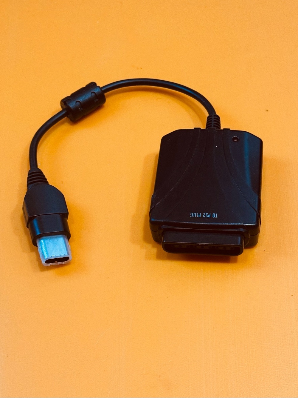 PS2 to Xbox Controller Adapter Converter Cable Gaming Accessory Black Pre-Owned